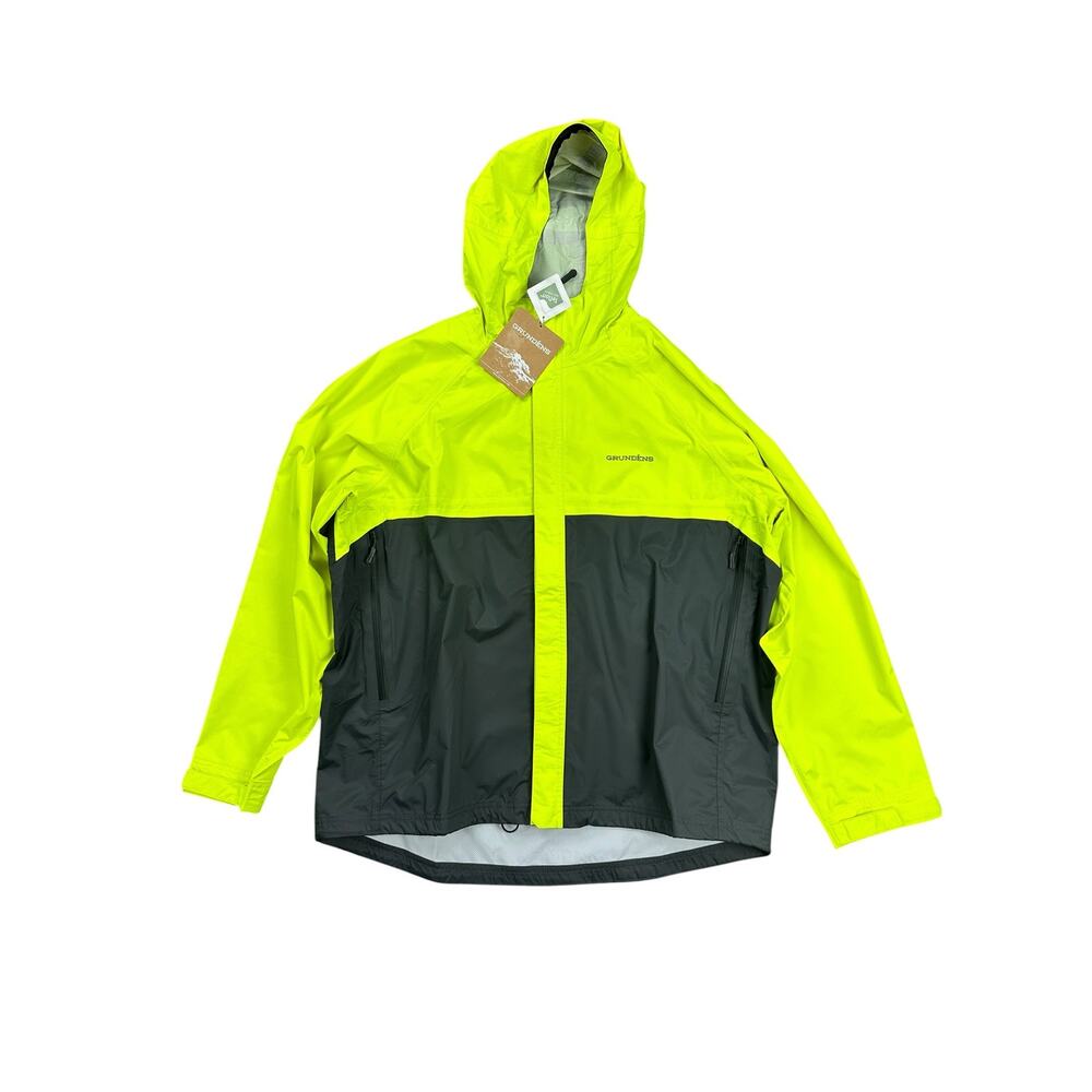 Grundens Trident Ripstop Hooded Jacket in High Visibility Yellow NWT — Size 2XL